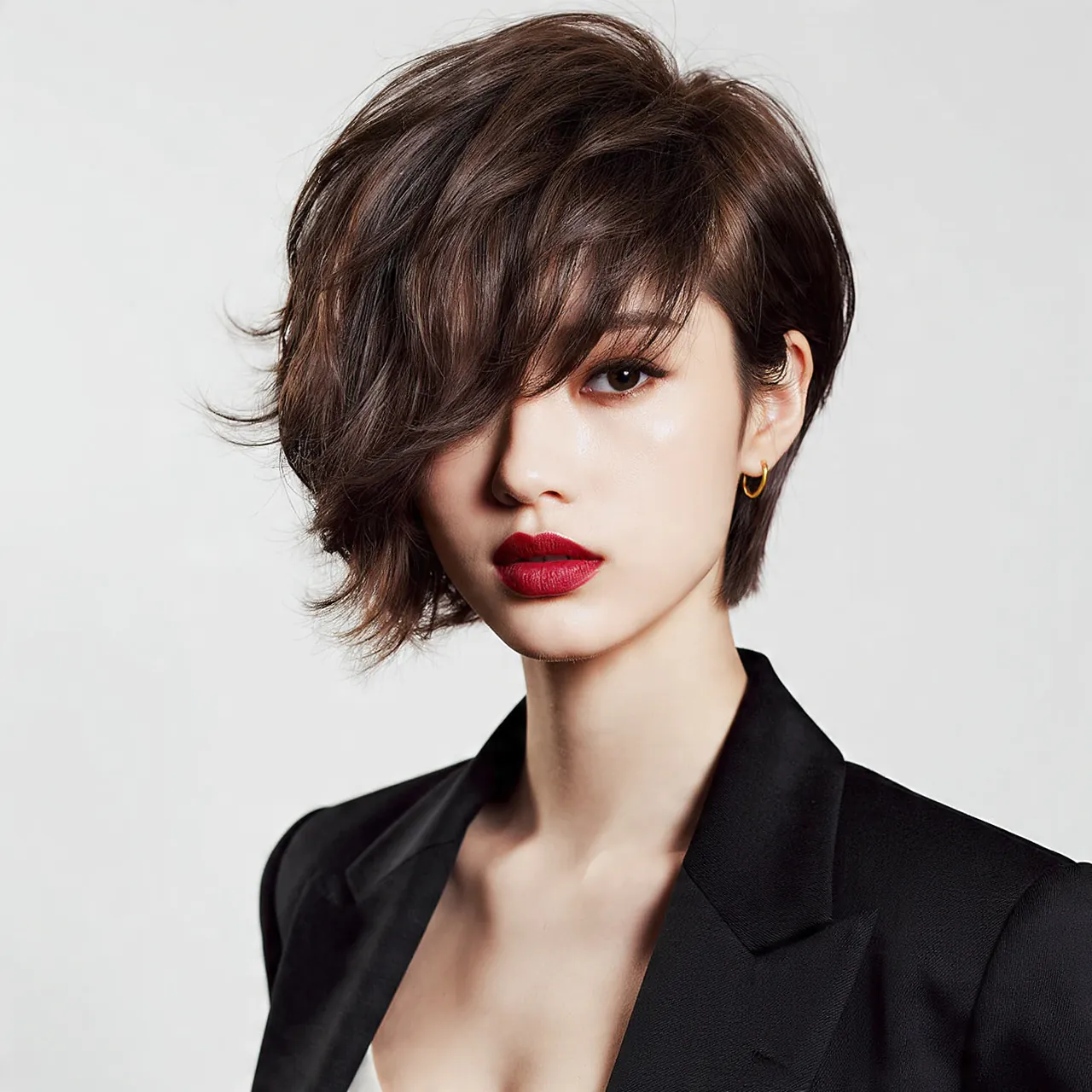 Short Angled Bob with