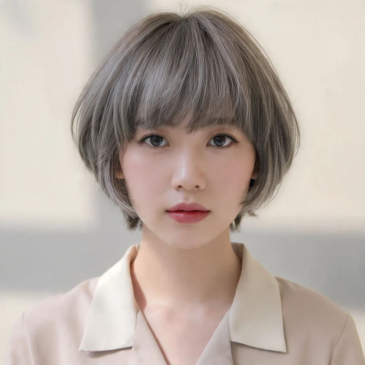 Short Layered Bob with Bangs Hairstyle