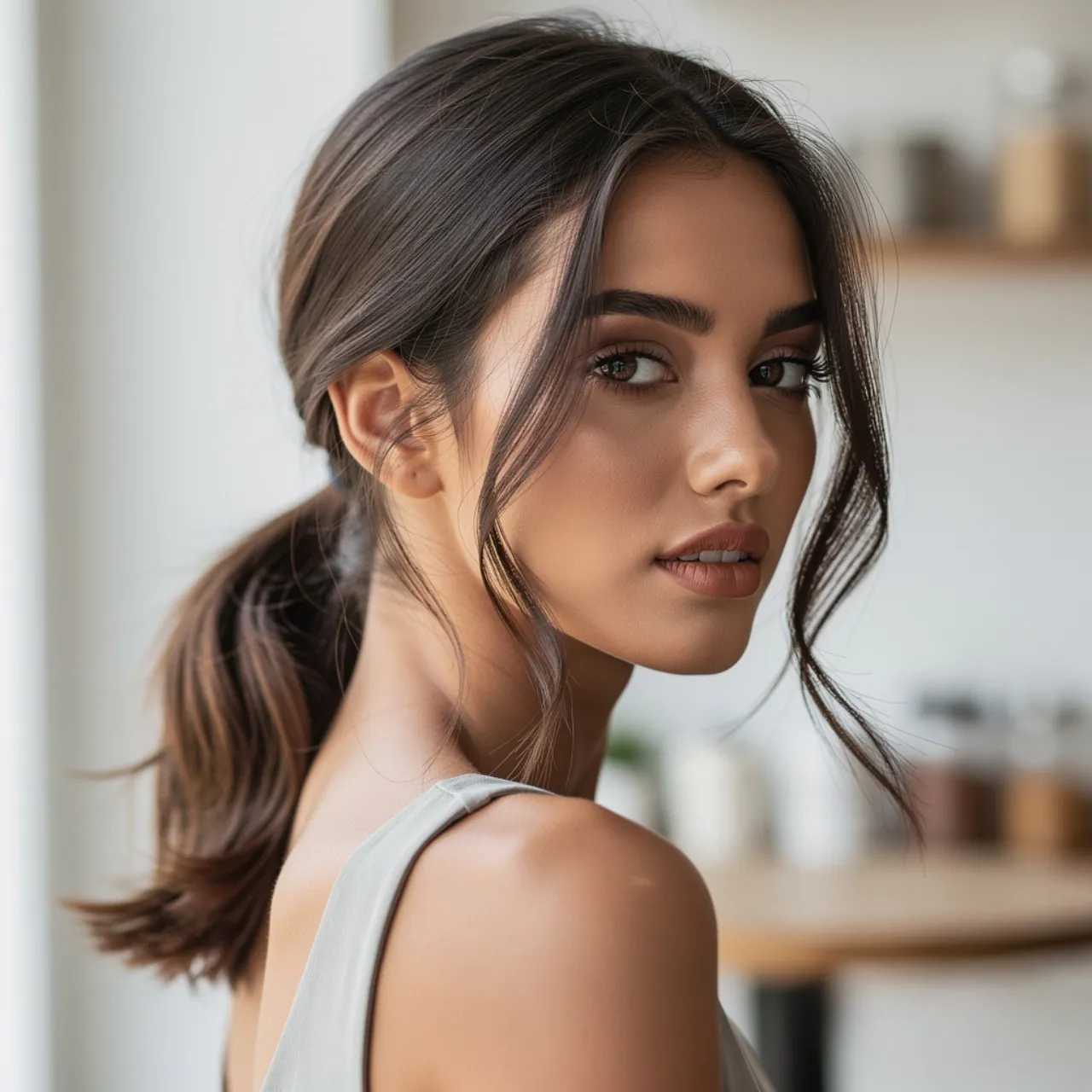 Short Ponytail Easy Hairstyle
