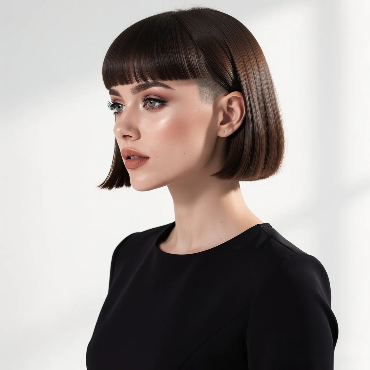 Short Straight Bob with Undercut Nape