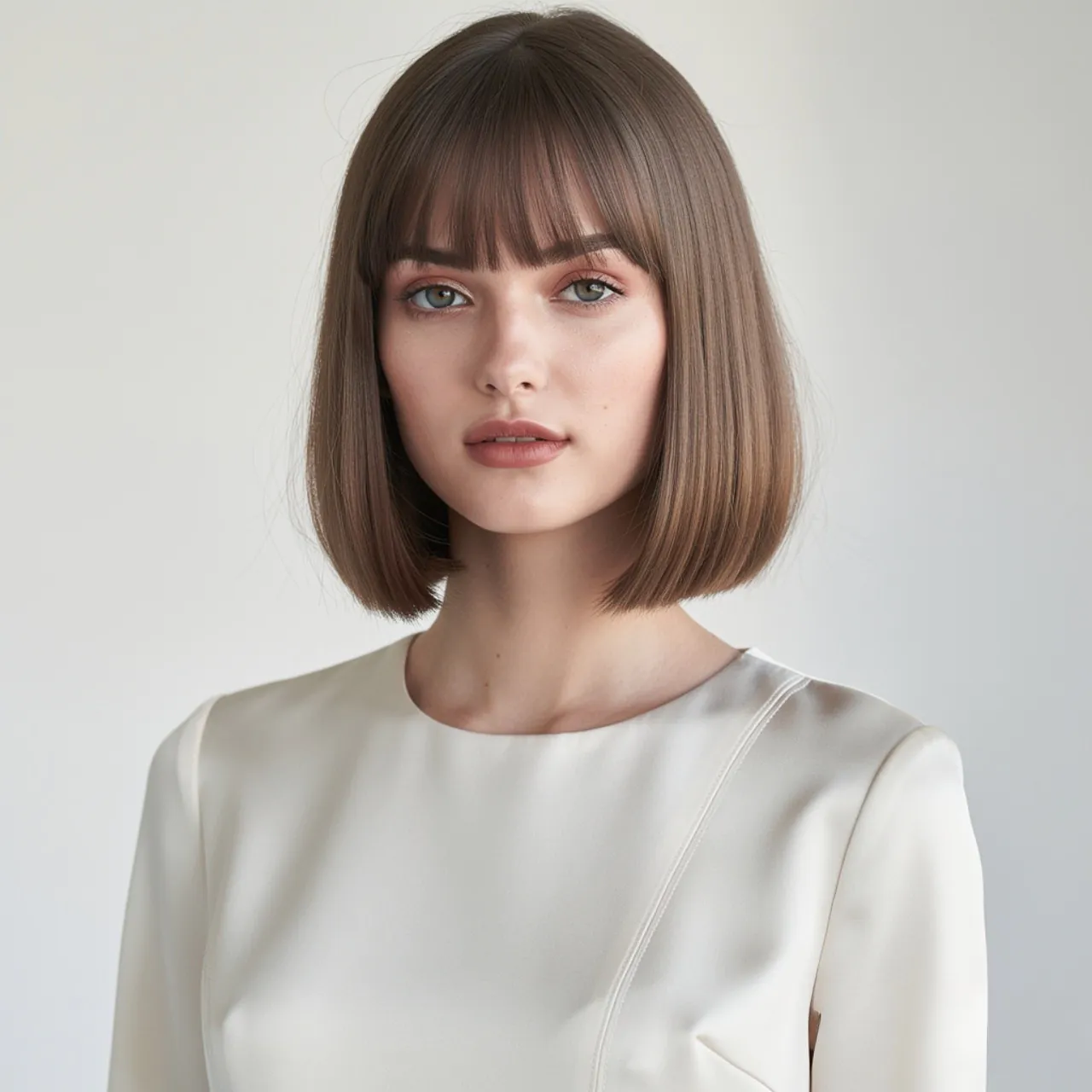 Short Straight Bob with Wispy Ends