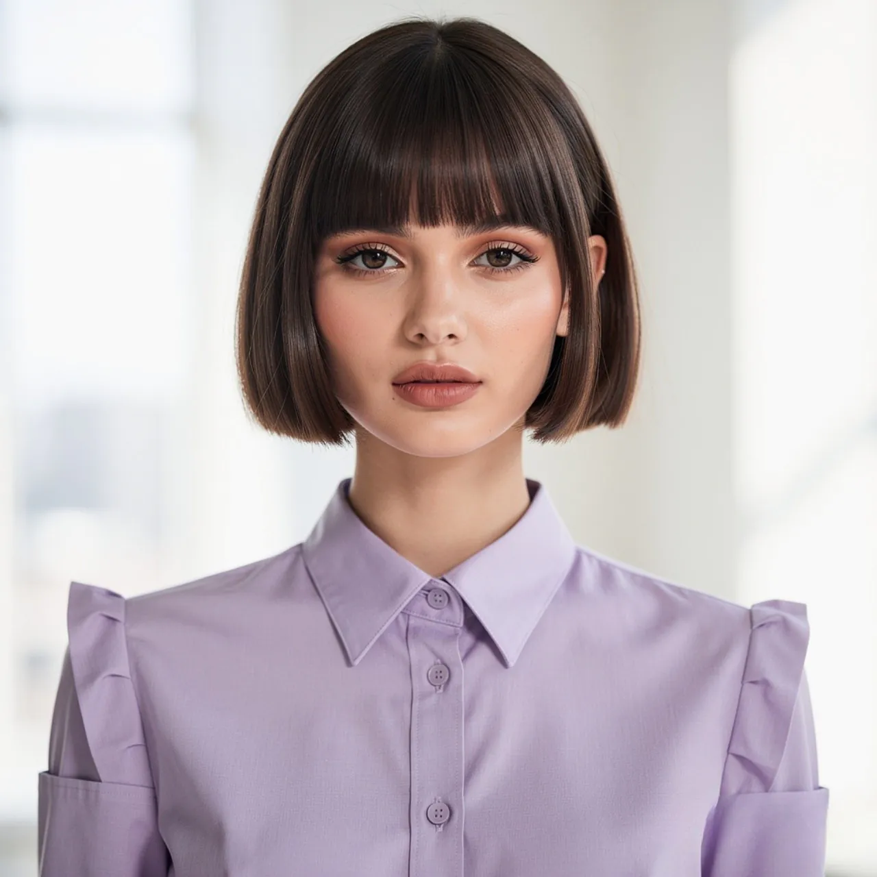 Short Straight Shag with Micro Fringe