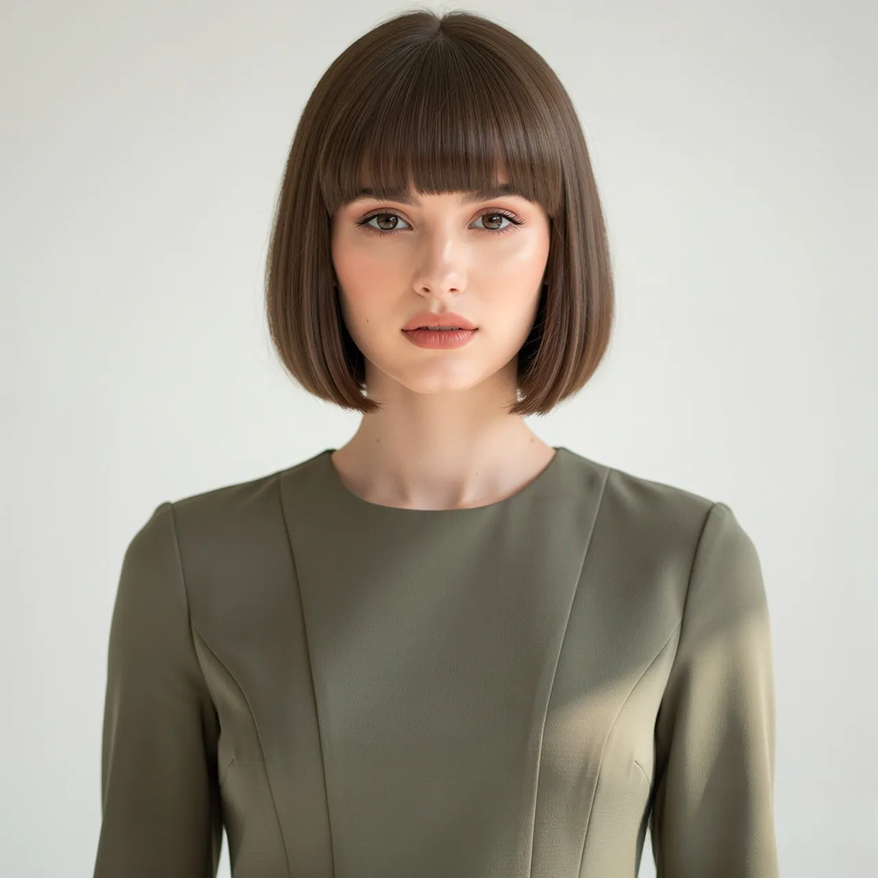 Short Straight Stacked Bob