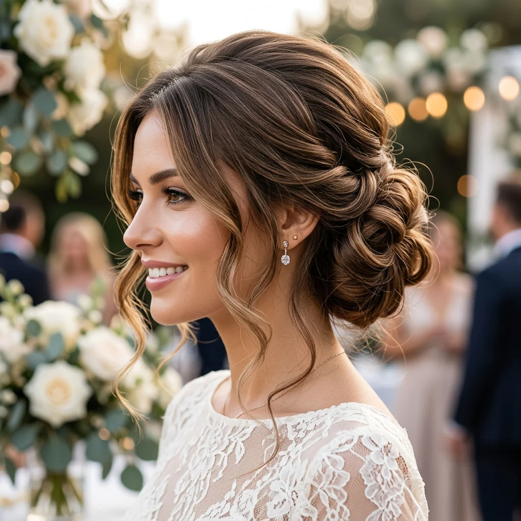 17 Trending Easy Updo Hairstyles for Effortless Elegant Looks 10 Side Bun Updo Hairstyle