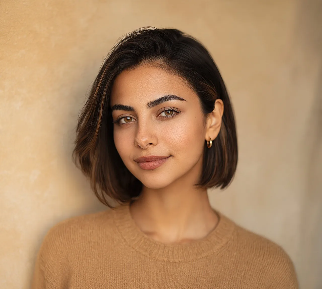 Side-Swept Bob Haircut For Short Hairs