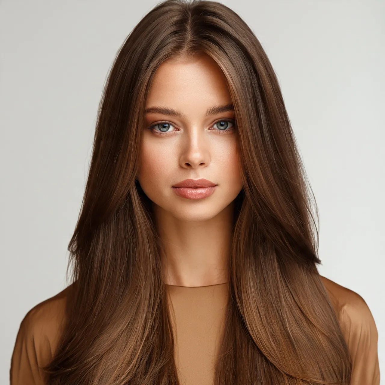 Simple Straight Layers Easy Hairstyle
