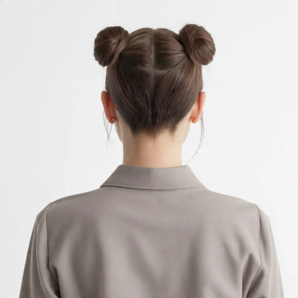 Slick Back Space Buns Hairstyles