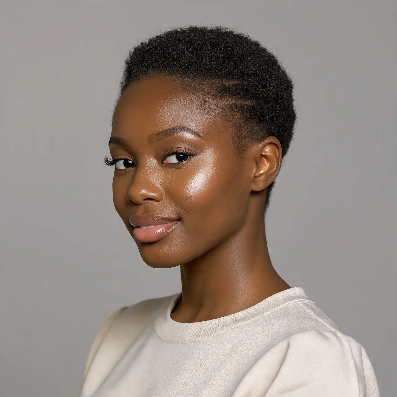 14 Trending Slick Back Hairstyles Black Women That Are Absolutely Stunning 8 Slicked Back Natural Curls TWA Style Hairstyle Short Hair 2