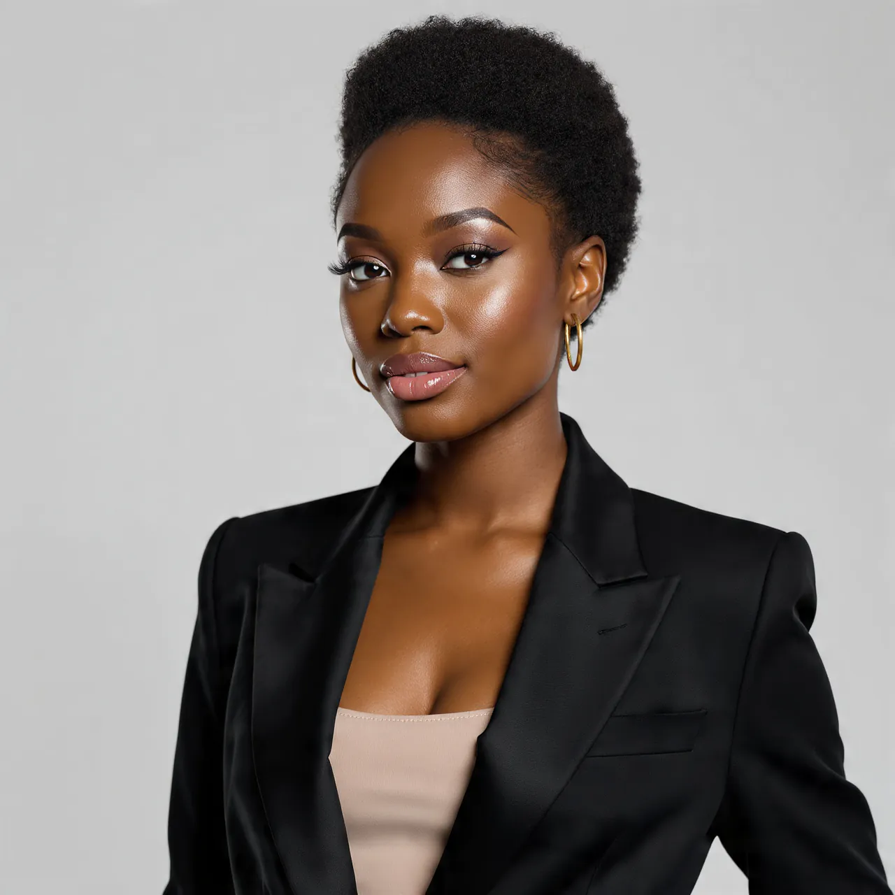 14 Trending Slick Back Hairstyles Black Women That Are Absolutely Stunning 2 Slicked Back Natural TWA with Defined Edges Hairstyles Black Women