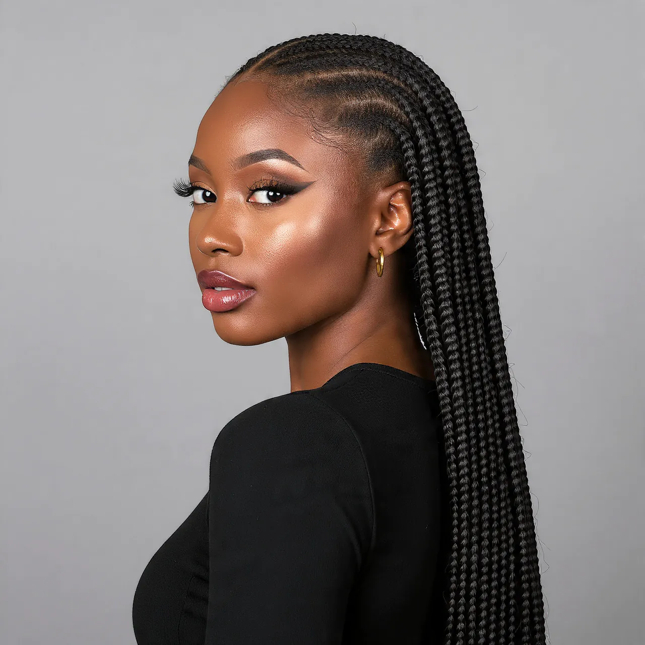 14 Trending Slick Back Hairstyles Black Women That Are Absolutely Stunning 13 Slicked Back Straight Back Feed In Braids Hairstyles Black Women