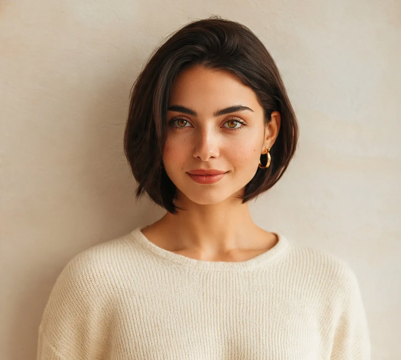 Asymmetrical Bob Haircut For Short Hairs