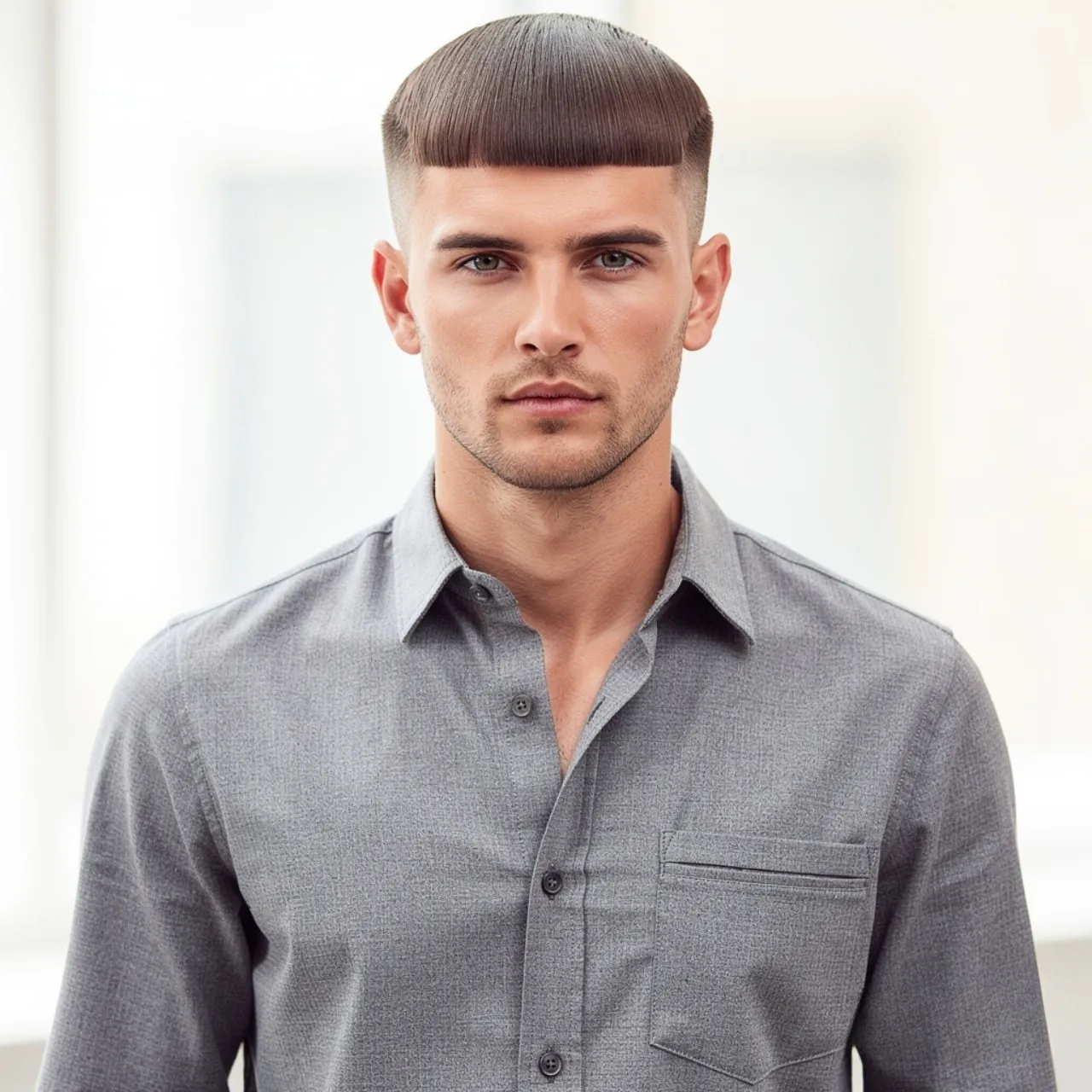 16 Trendy Straight Hairstyles Men to Try This Year that You'll Love 11 Straight Hair Caesar Cut for Men