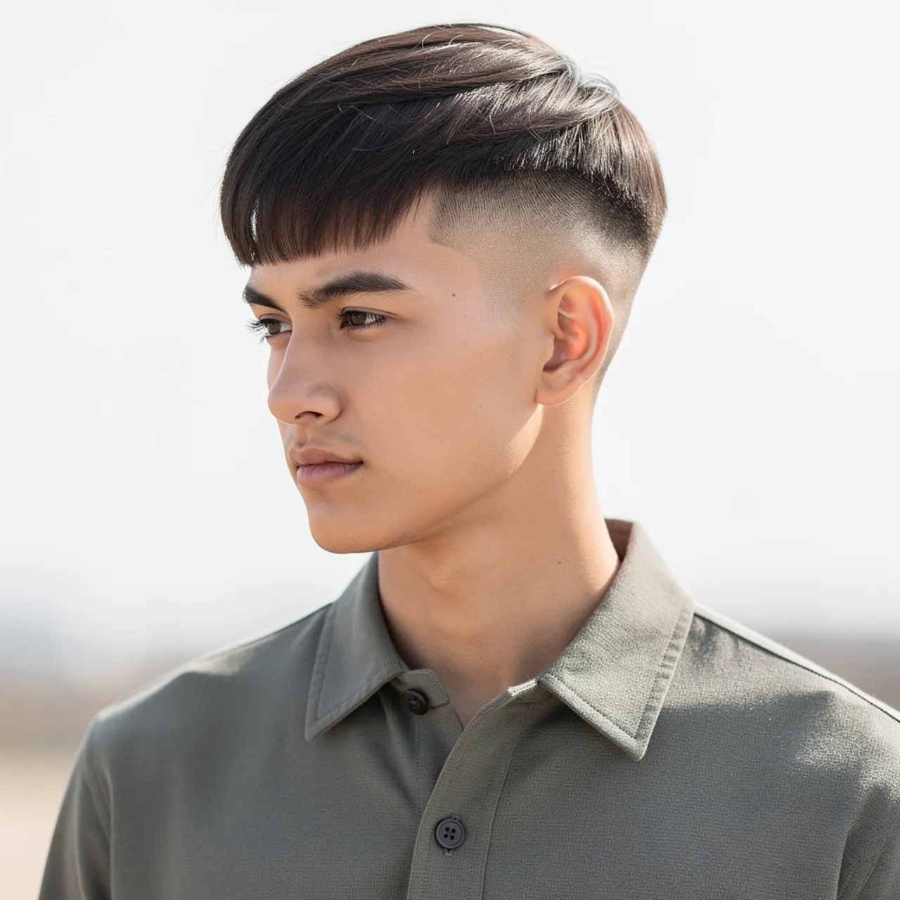 16 Trendy Straight Hairstyles Men to Try This Year that You'll Love 7 Straight Hair Taper Fade with Length on Top for Men