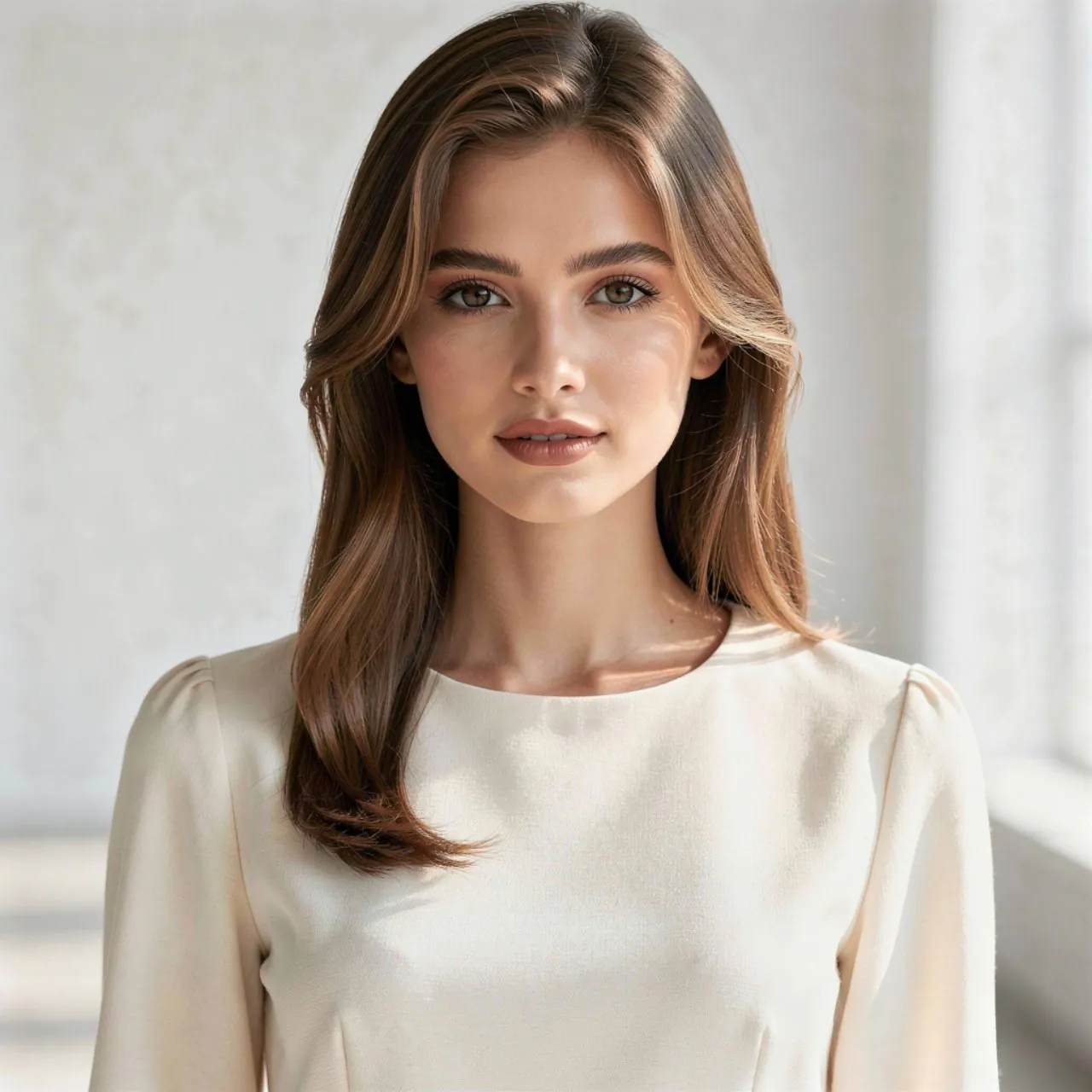 Straight Hair with Invisible Layers 1