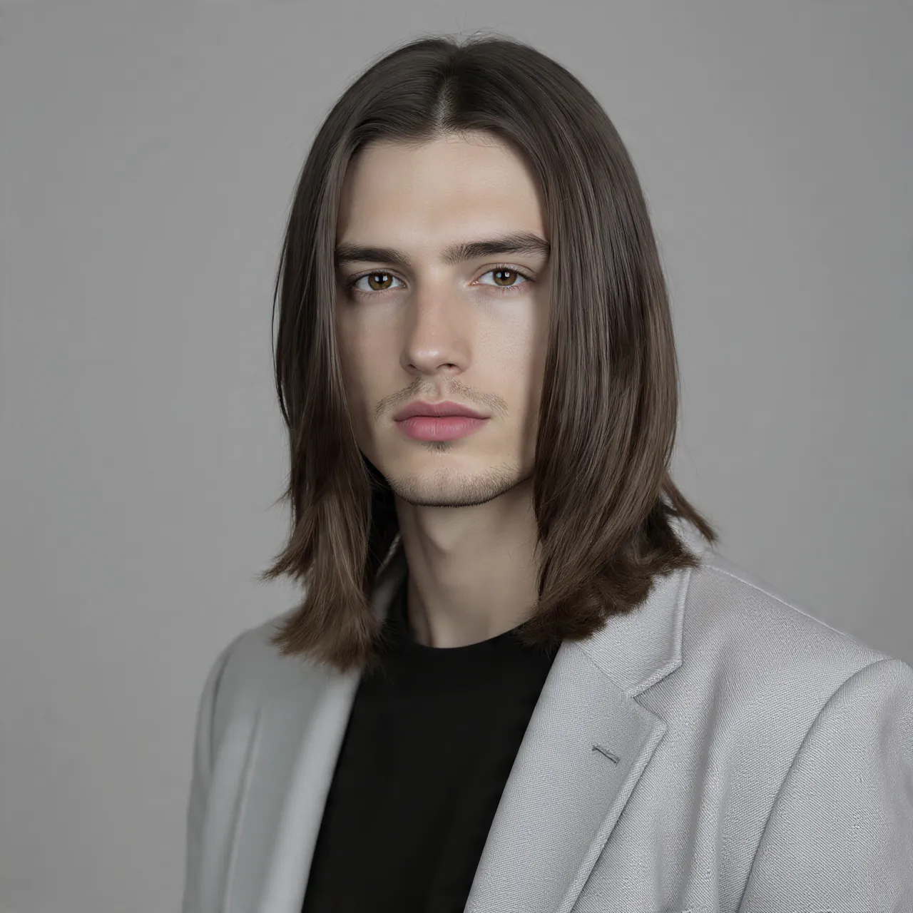 17 Trending Hairstyles for Men Long Hair Ideas That Elevate Your Style 9 Straight Long Hair with Middle Part For Men