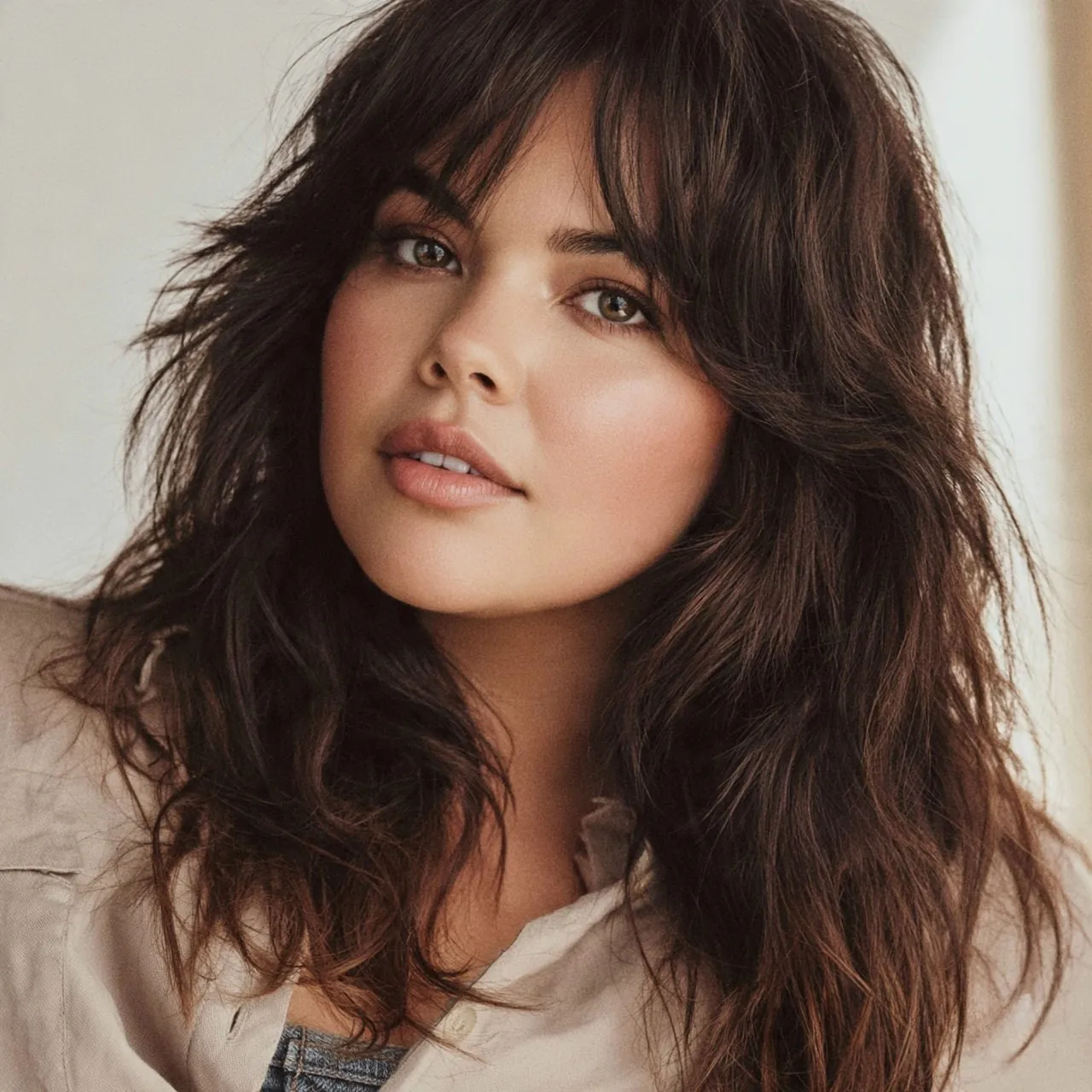 17 Stunning Haircut Ideas for Round Face Shapes for a Slimmer Look 11 Textured Shag Haircut For Round Face