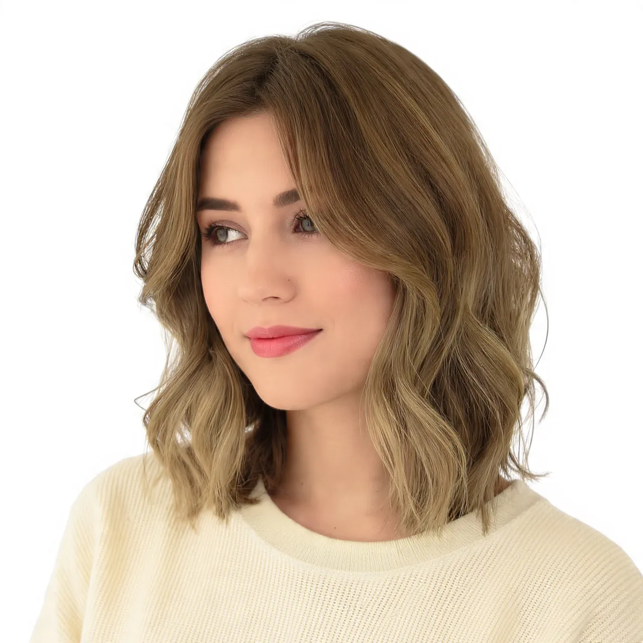 Textured Wavy Lob Long Bob