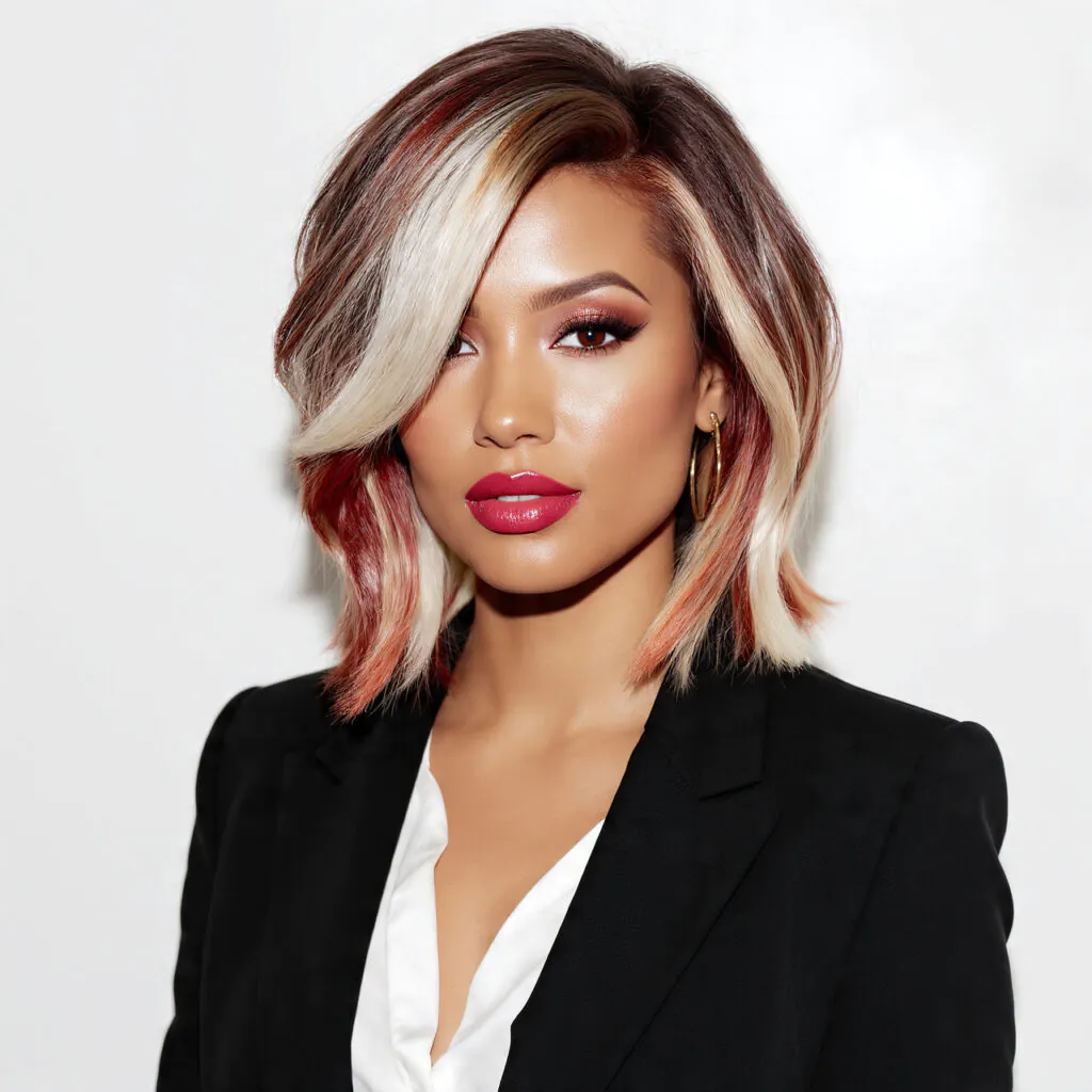 Layered Bob Hairstyles: 13 Gorgeous Ideas for Every Hair Type and Face Shape 10 The Layered Bob with Money Piece Highlights
