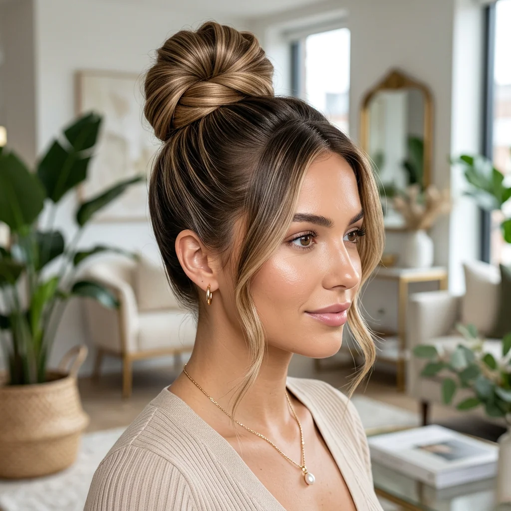 17 Trending Easy Updo Hairstyles for Effortless Elegant Looks 9 Top Knot Updo Hairstyle