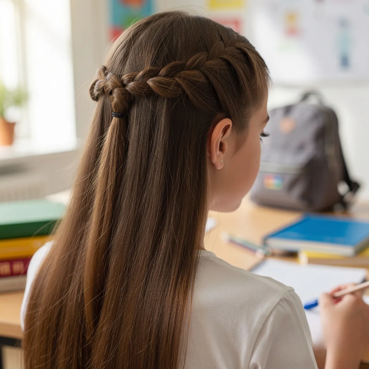 13 Trending Easy School Hairstyles for Busy Mornings 11 Twisted Front Sections Easy School Hairstyle