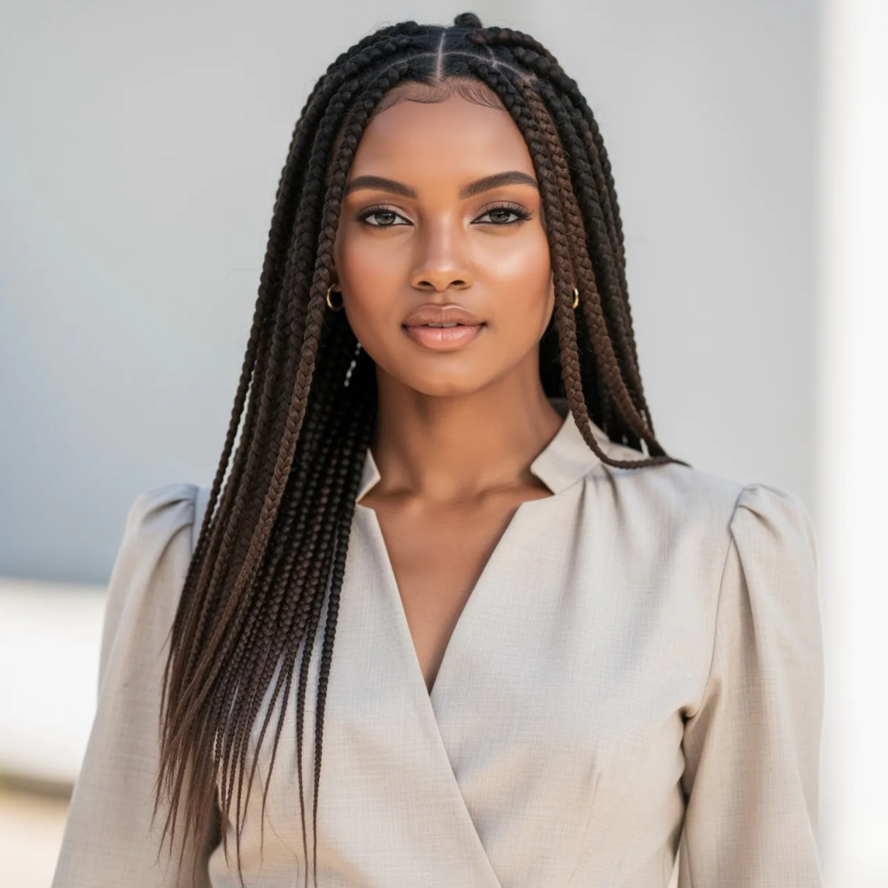 box braid summer hairstyle