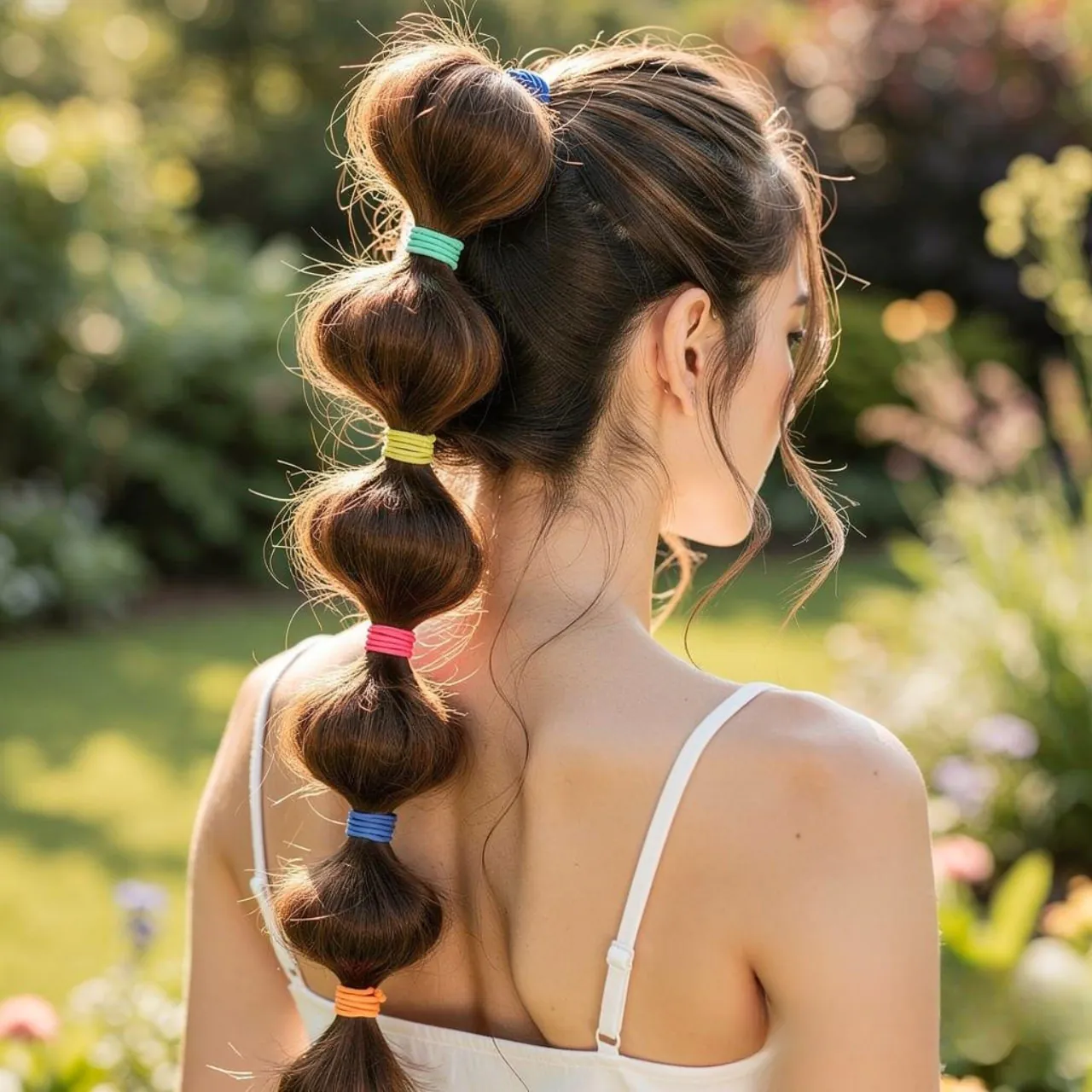 bubble ponytail hairstyle for summer full hairstyl