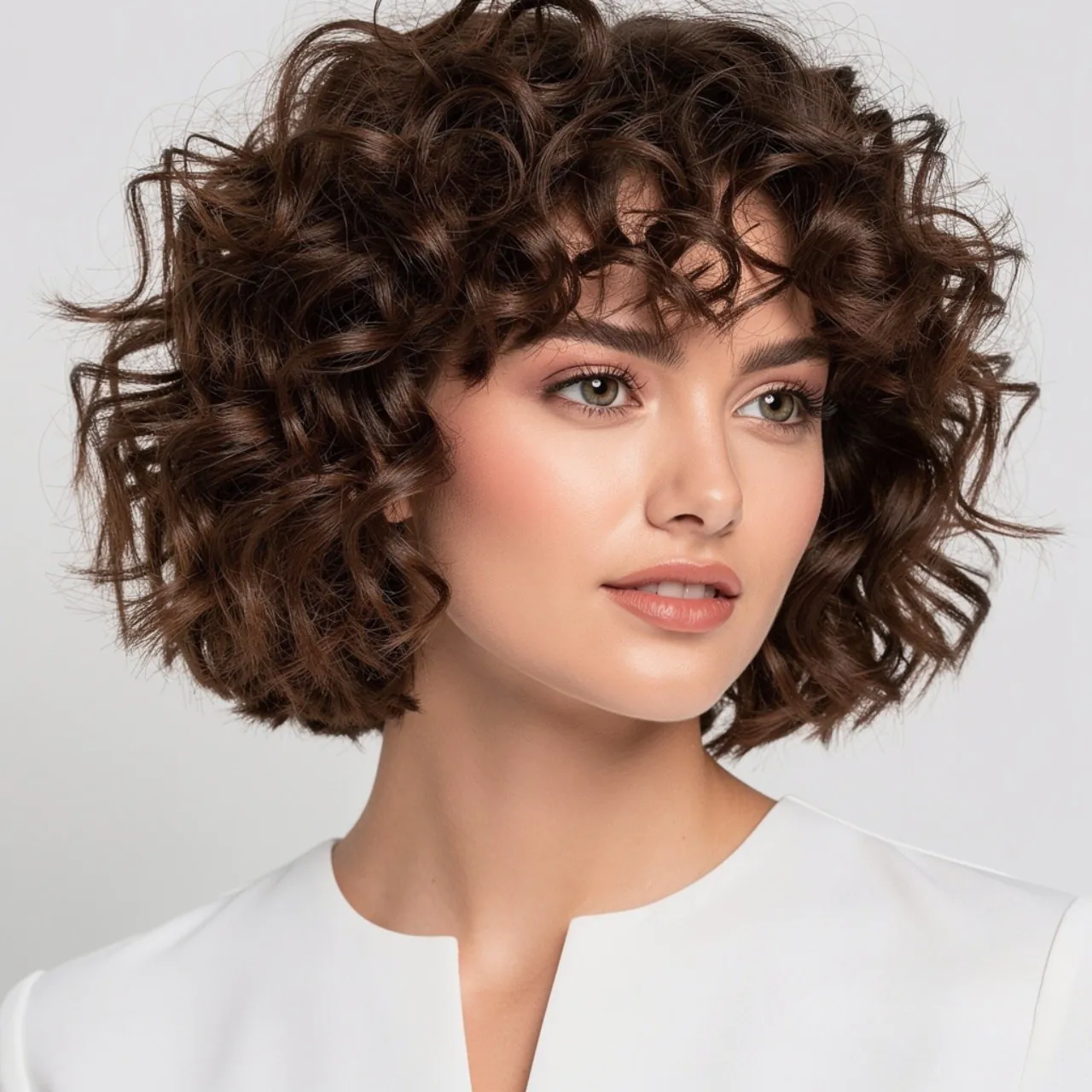 Curly Hairstyles for Short Hair: 13 Trendy Ideas that You’ll Love 3 curly bob hairstyles for short hair square portrai