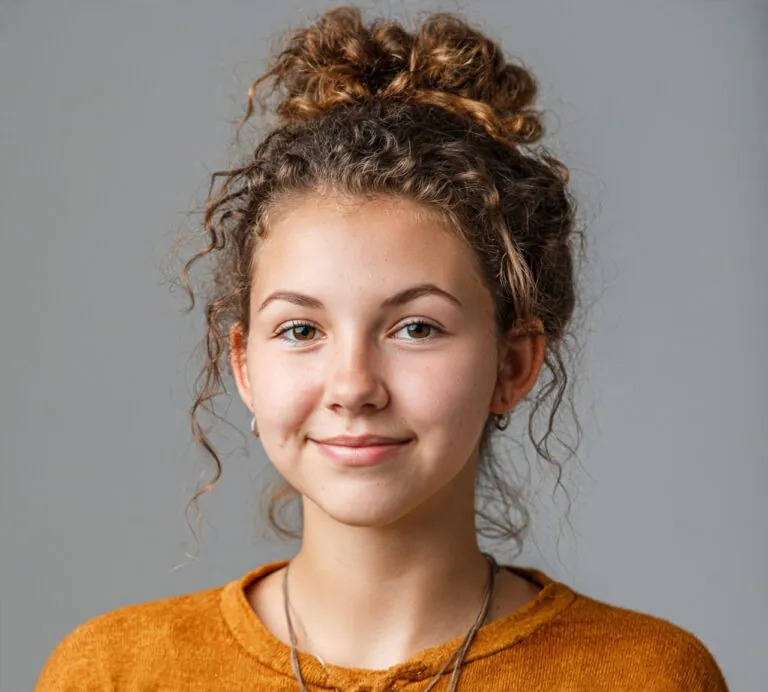 curly bun hairstyles