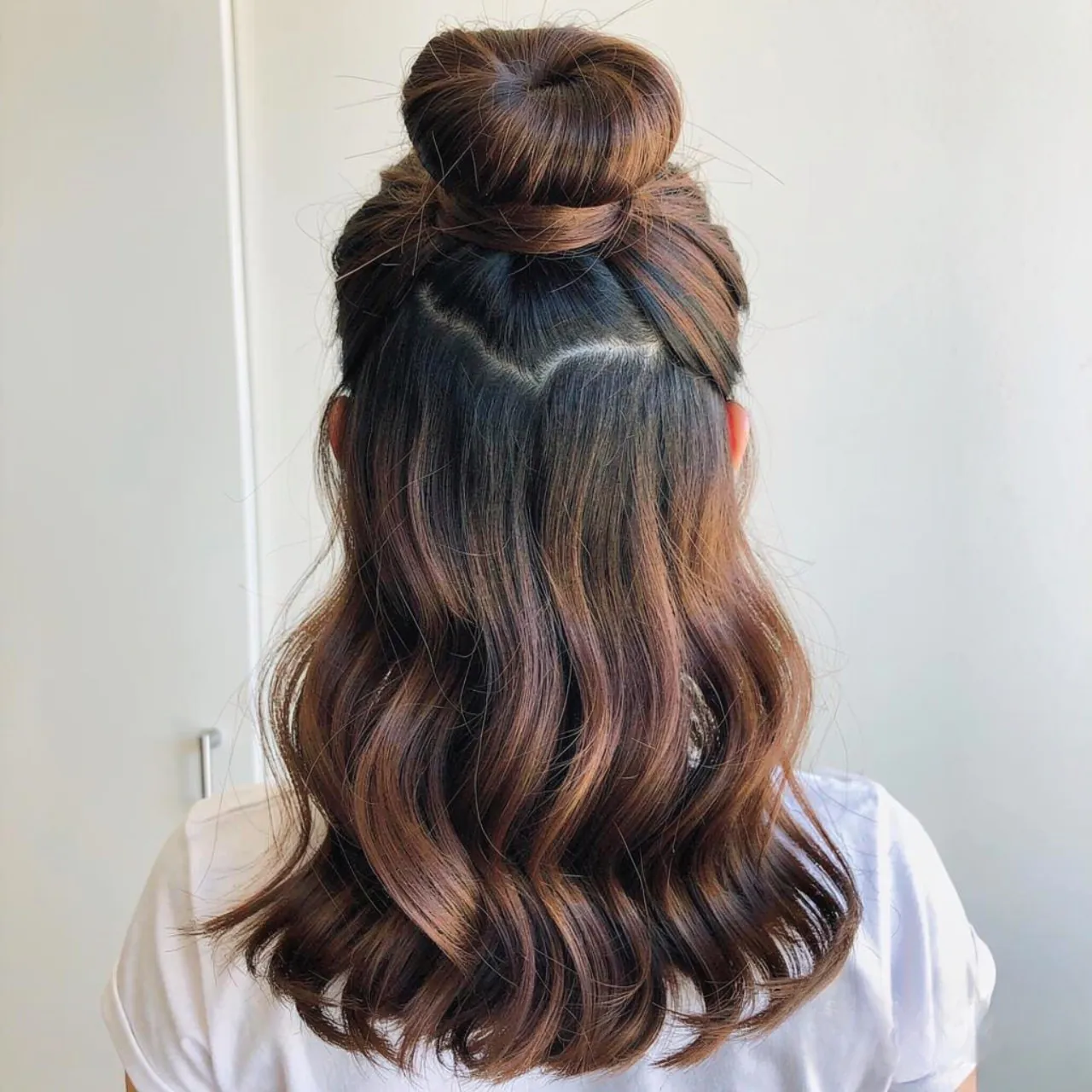 half up bun hairstyle quick easy cute style for sc