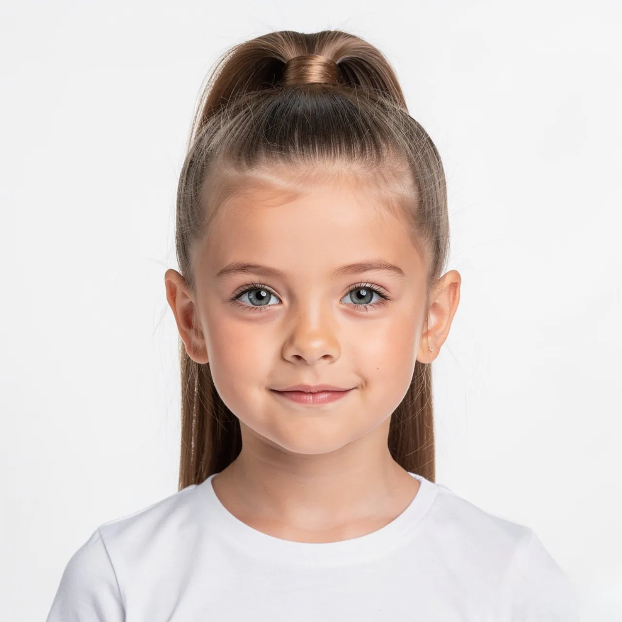 high ponytail hairstyle for school kids single chi