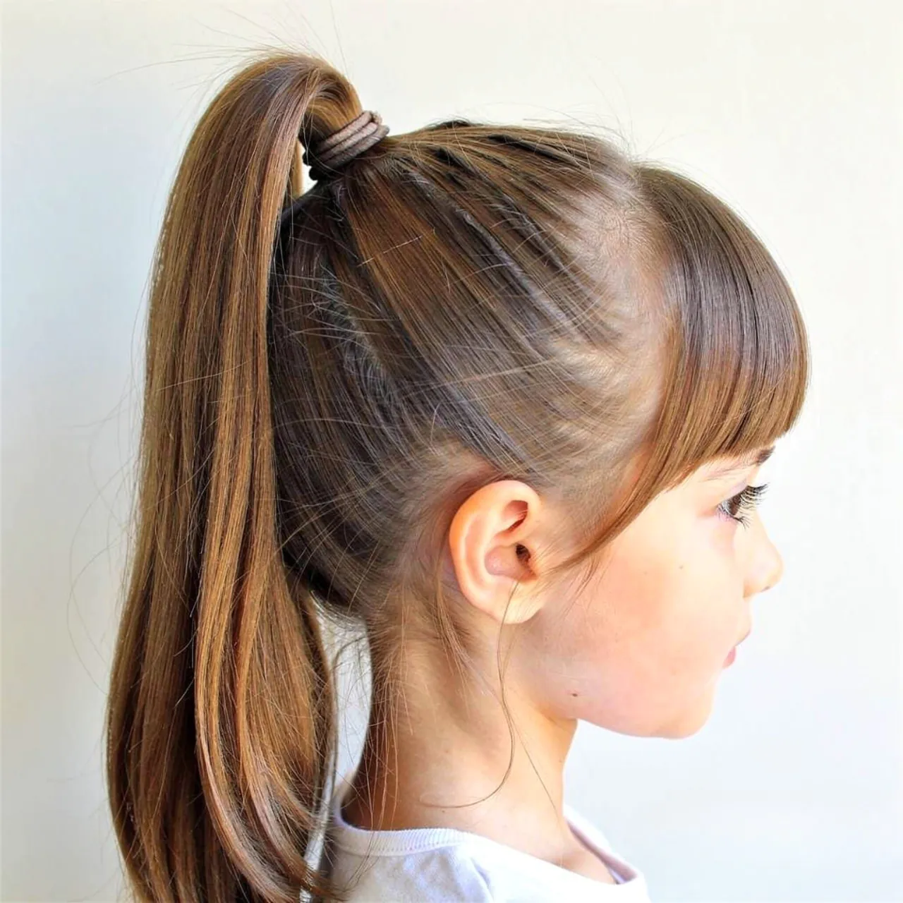 high ponytail quick easy cute hairstyle for school