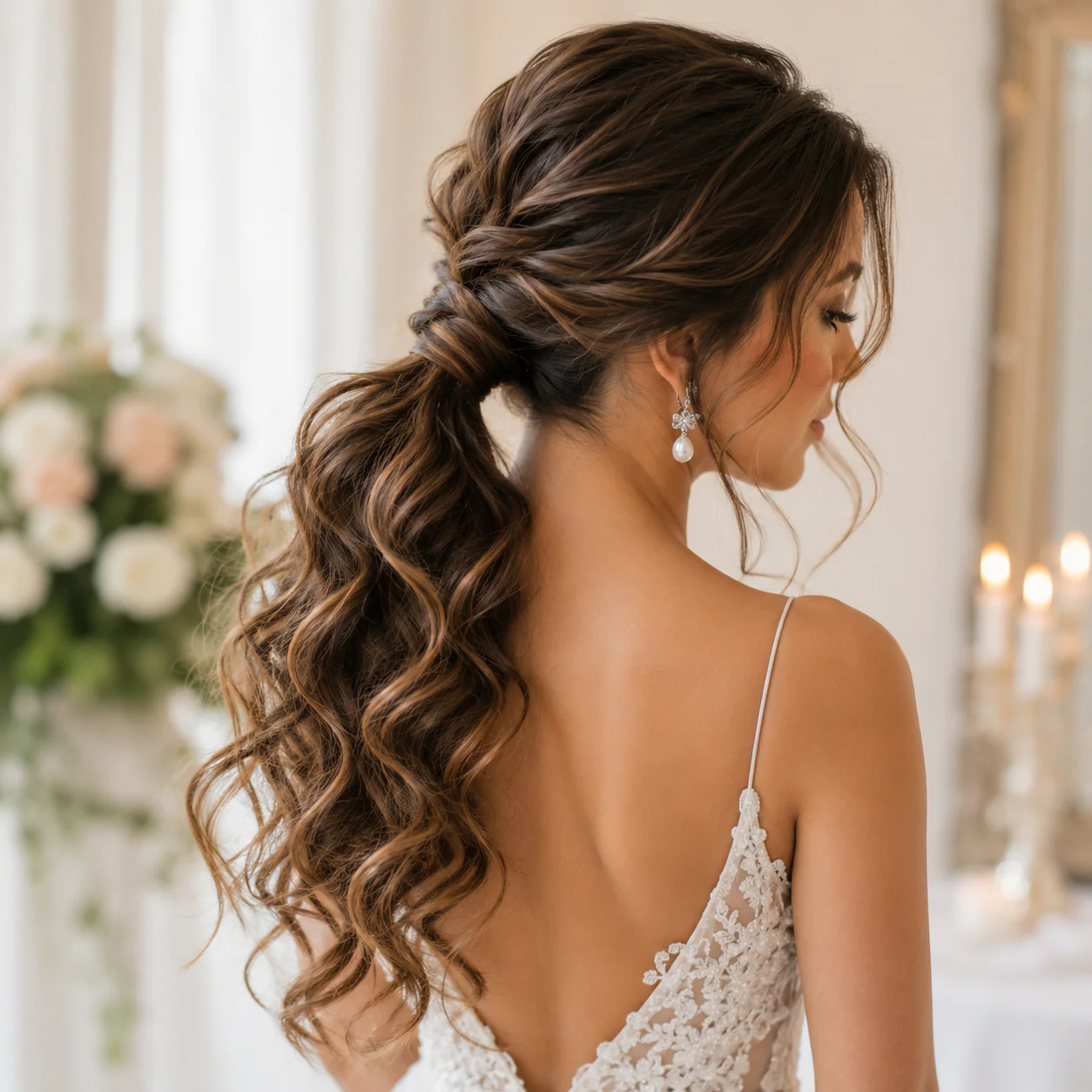 17 Trending Ponytail Hairstyles for Wedding with Bridal Hair Trends Every Bride Will Love 3 image 105