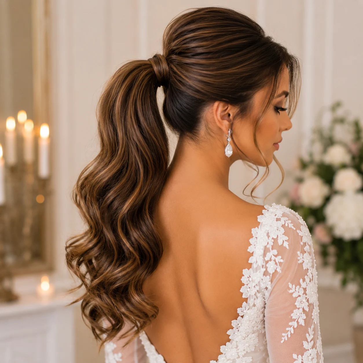 17 Trending Ponytail Hairstyles for Wedding with Bridal Hair Trends Every Bride Will Love 4 image 106