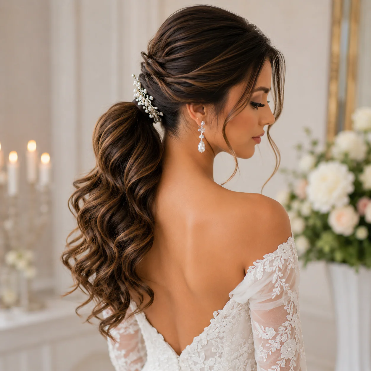 17 Trending Ponytail Hairstyles for Wedding with Bridal Hair Trends Every Bride Will Love 5 image 110