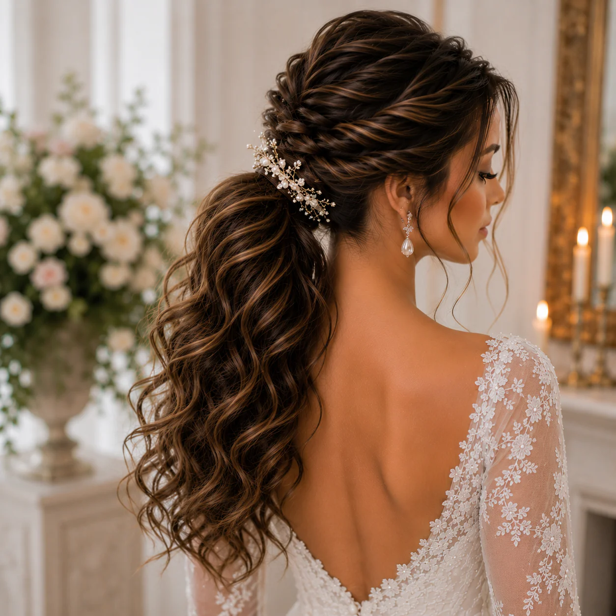 17 Trending Ponytail Hairstyles for Wedding with Bridal Hair Trends Every Bride Will Love 18 image 122