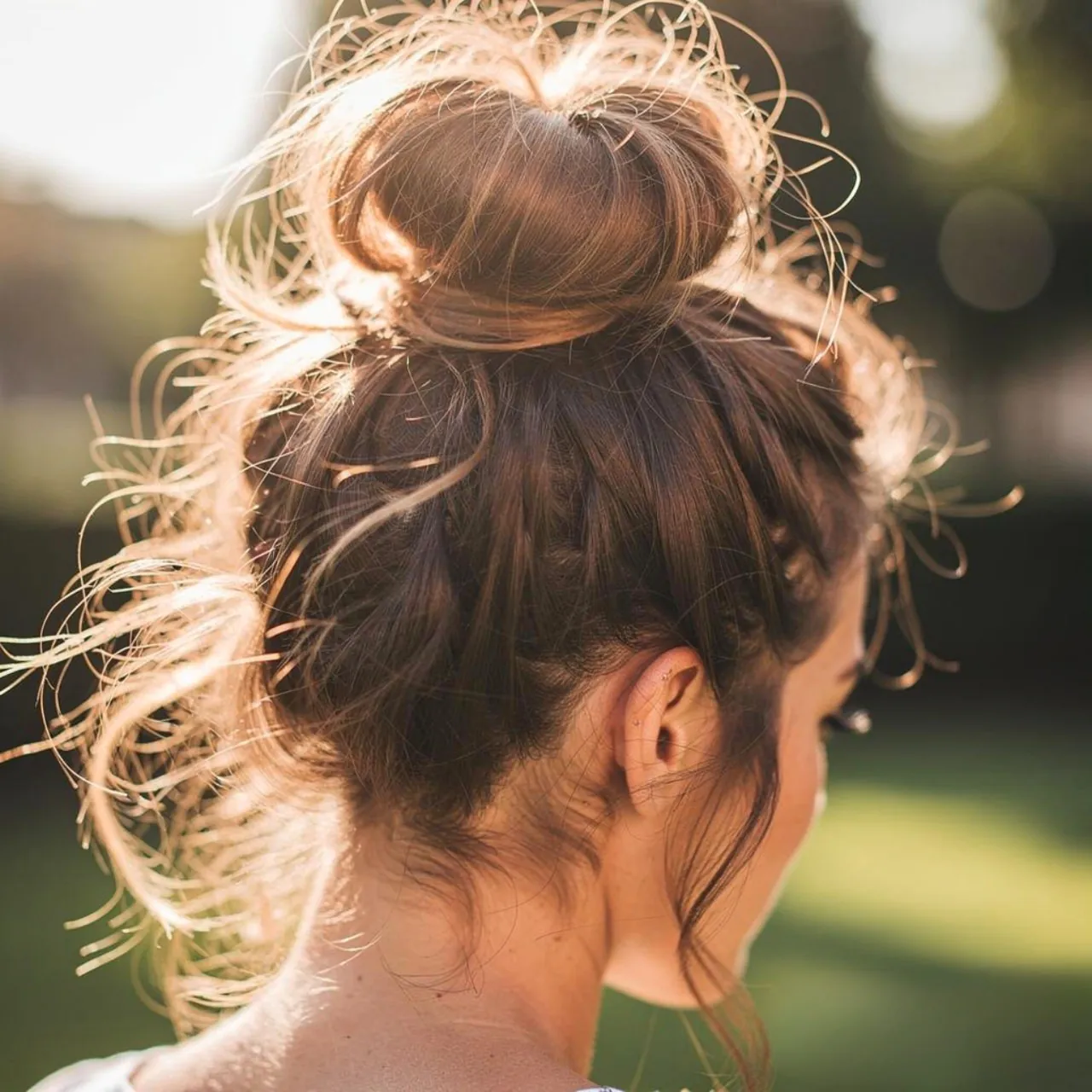 messy high bun hairstyle for summer square size fu