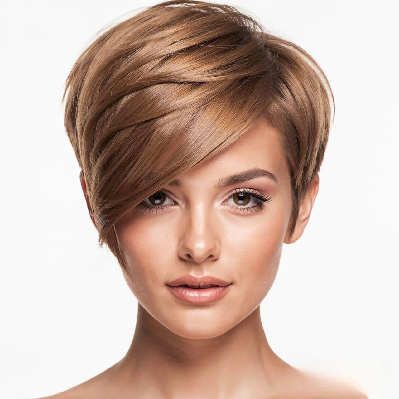 pixie cut hairstyle with side fringe cute summer l