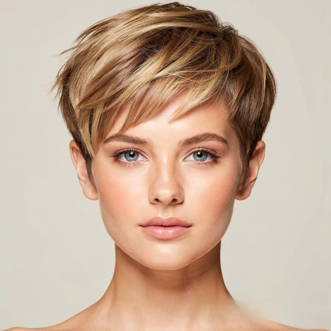 short pixie cut hairstyle for summer square size s