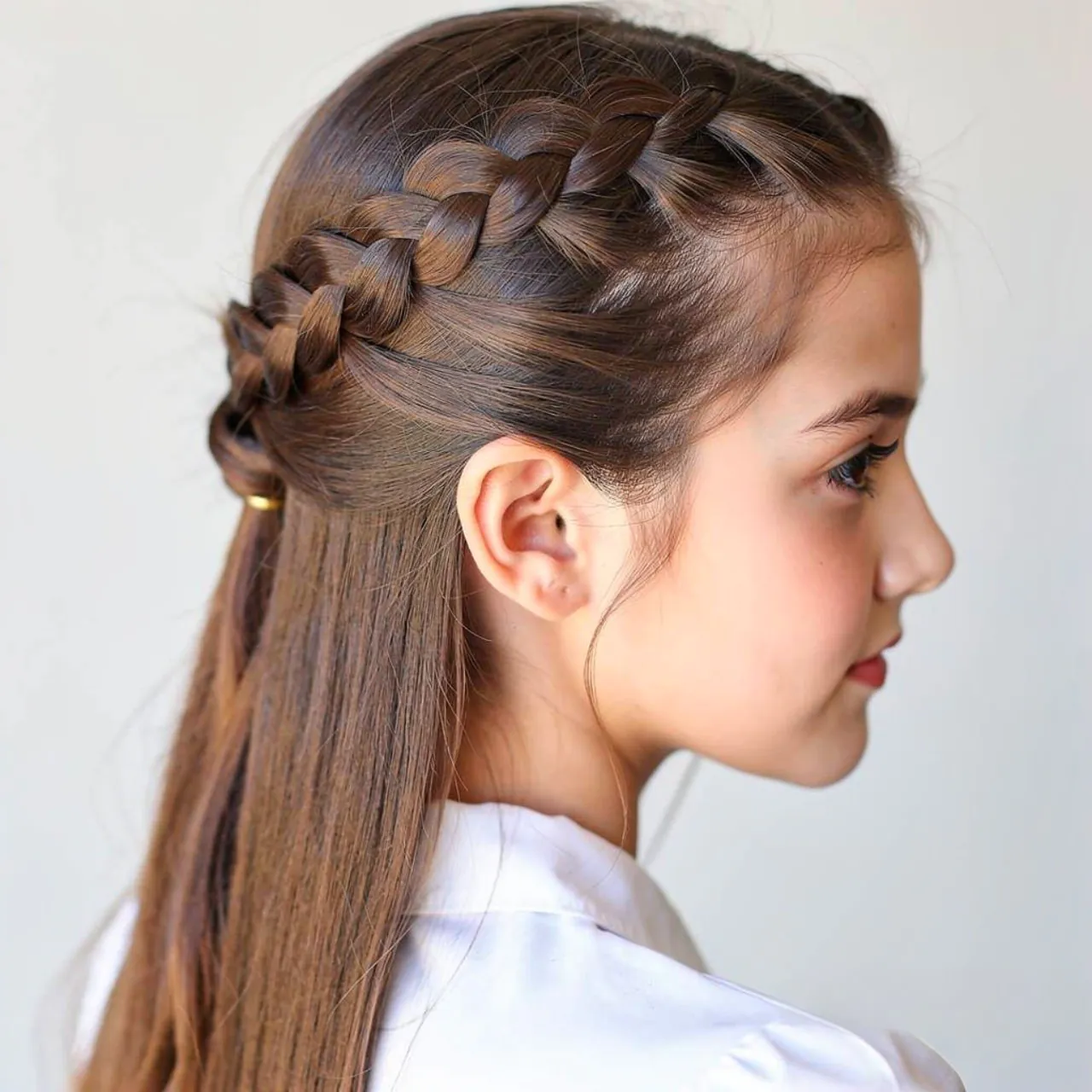 14 Trendy Hairstyles for School Braids That Stay Cute All Day 10 single square photo of a school appropriate half u 1