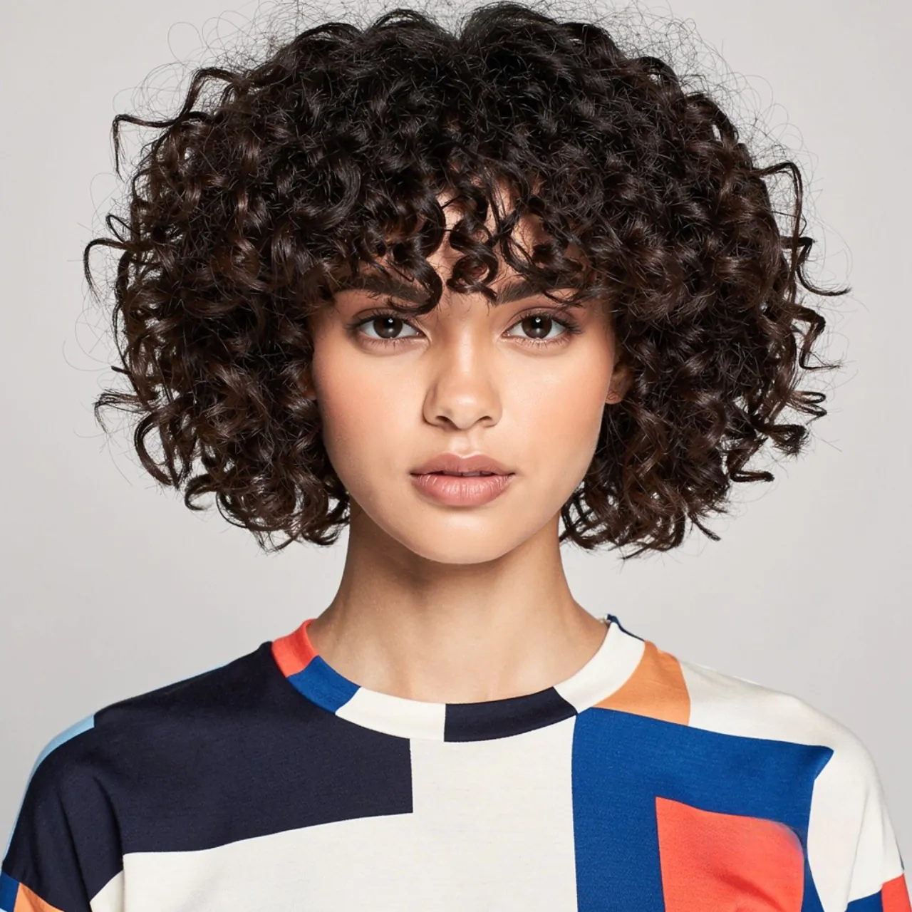 Curly Hairstyles for Short Hair: 13 Trendy Ideas that You’ll Love 6 square portrait of a woman with short curly hair a