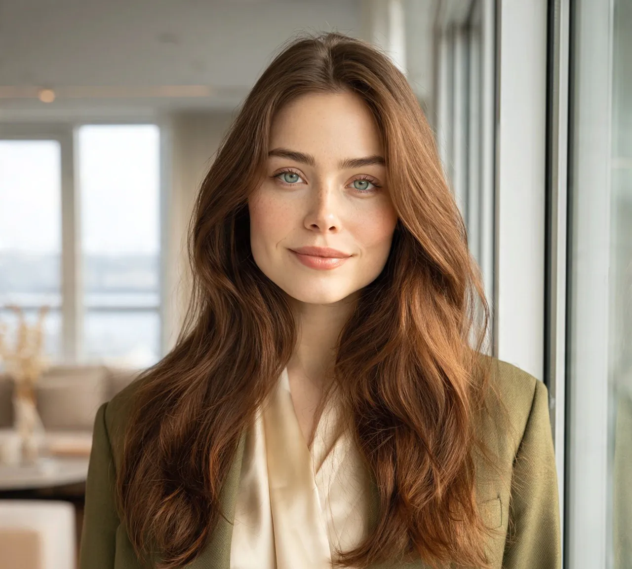 6. Chestnut Brown Color Hair