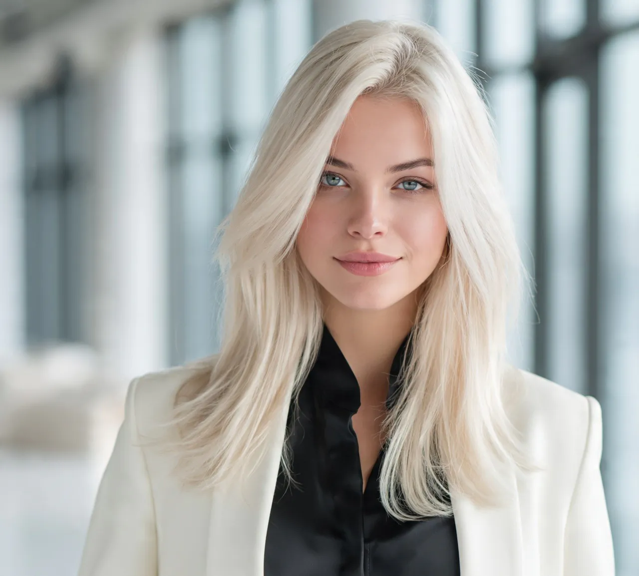7. Platinum Blonde Color Hair