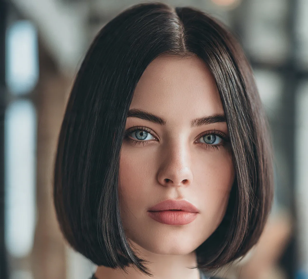 15 Most Flattering Haircuts for Long Faces That Balance Your Features 3 Blunt Bob at Jaw Length For Long Face