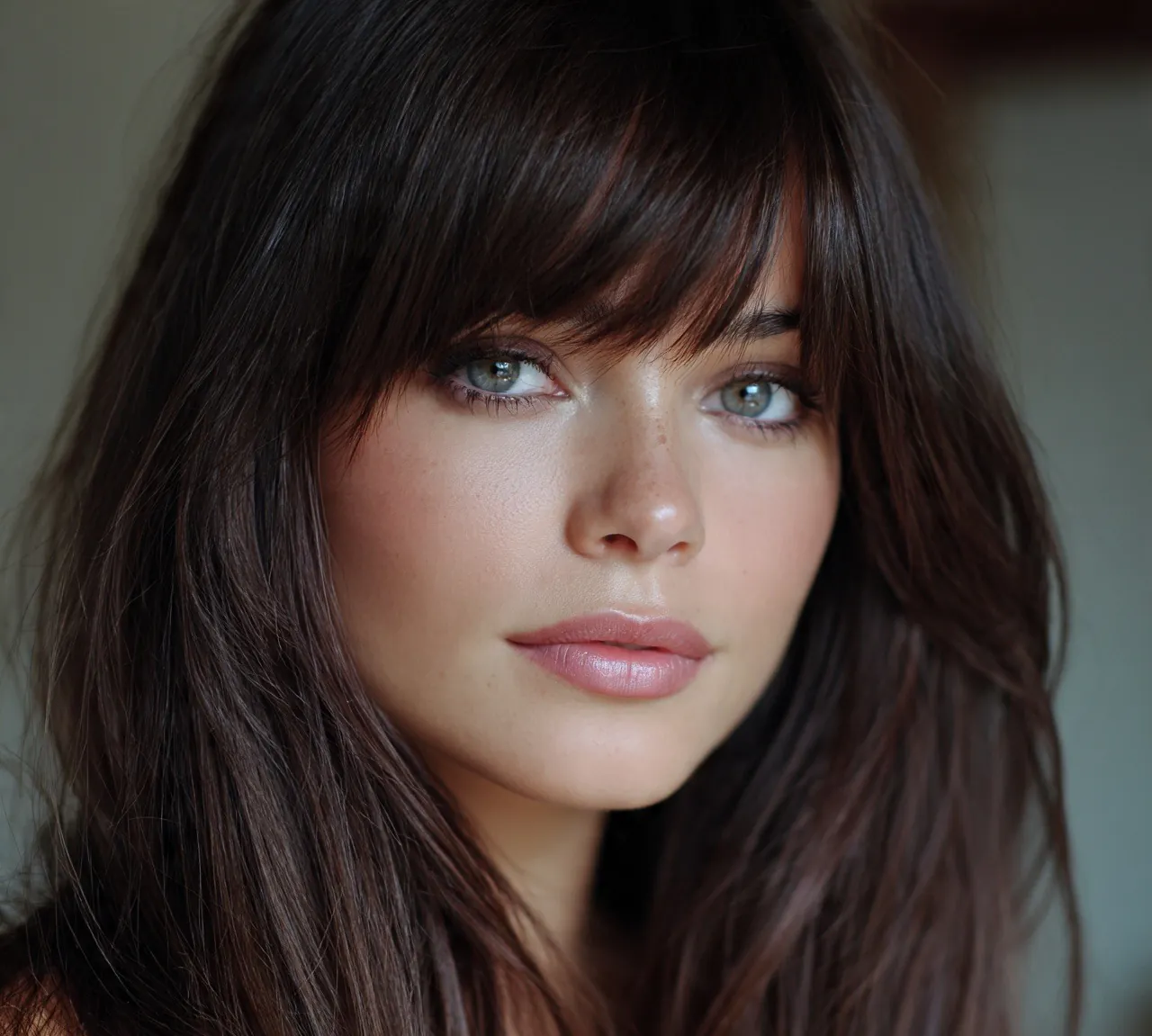 Bottleneck Bangs with Long Hair
