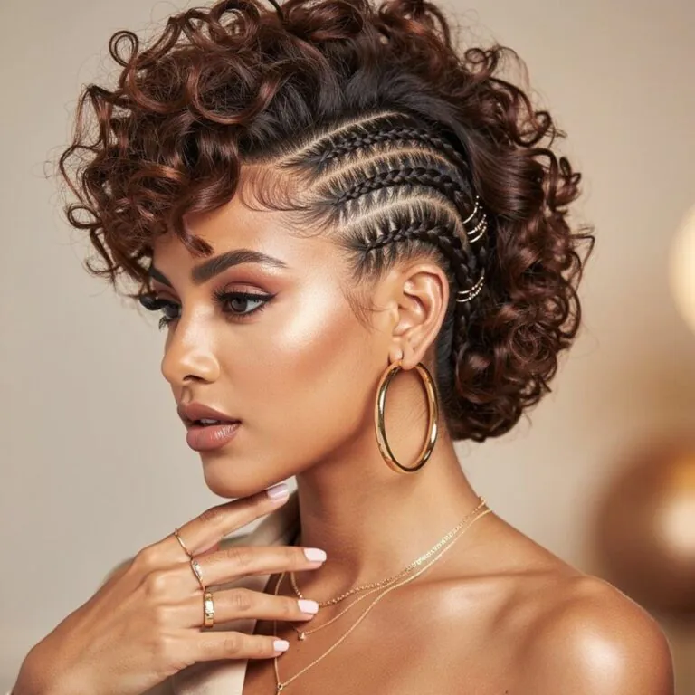 curly hairstyles with braids