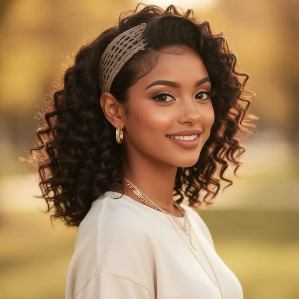 Curly Half Wig