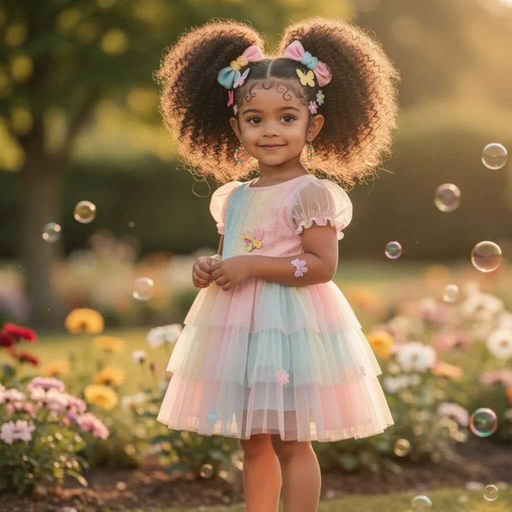 15 Curly Hairstyles Kids Will Love for Every Occasion 4 Curly Space Buns