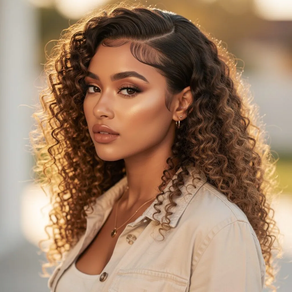 Curly U Part Wig