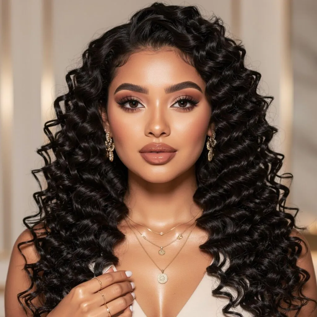 Glossy Defined Curls Down