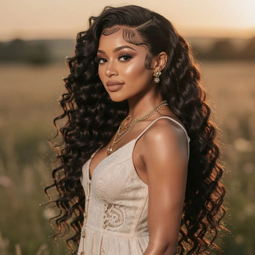 Long Curly Lace Wig